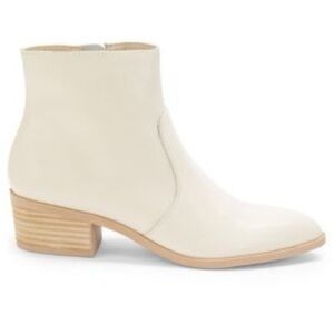 Dolce Vita Azyan ivory leather western ankle boots